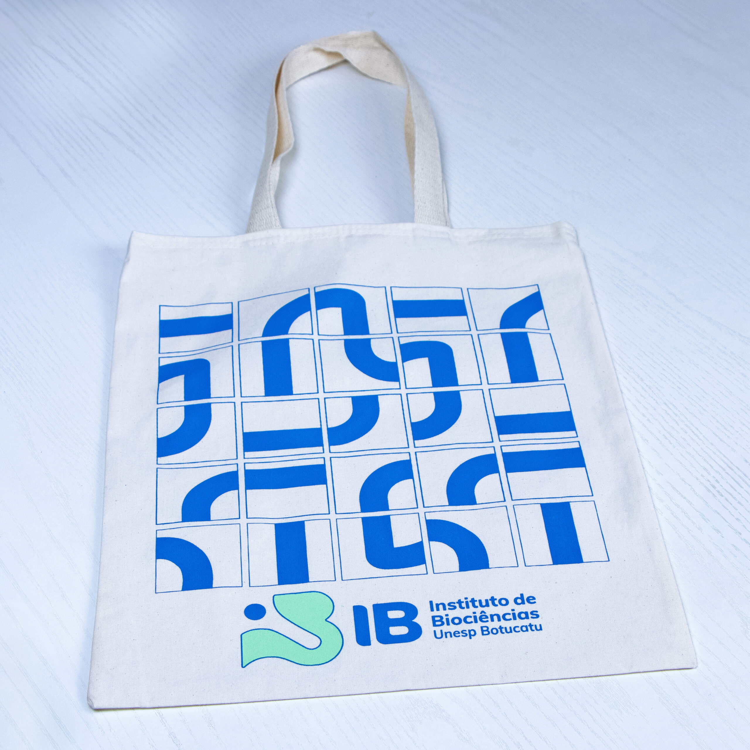 Ecobag Branca e Azul IB