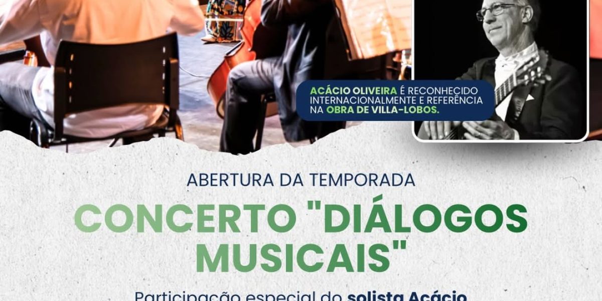 Participe do concerto Diálogos Musicais em Botucatu com entrada gratuita. Celebre a obra de Villa-Lobos com Acácio Oliveira. Saiba mais!